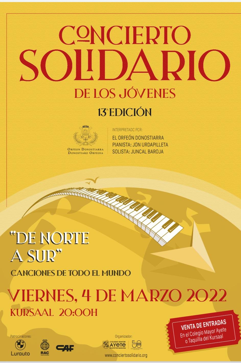 4 DE MARZO, Concierto Solidario De Los Jóvenes ProCARITAS GIPUZKOA ...